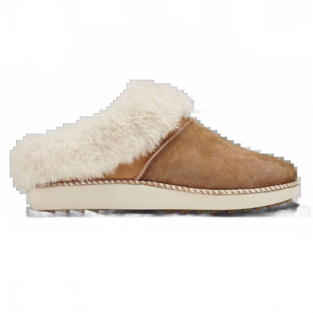 NEW OLUKAI women's ku'i clog slipper in tan/bone